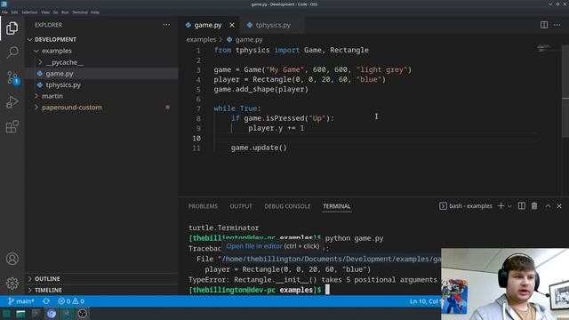 Introduction to building games in Python with tphysics смотреть онлайн