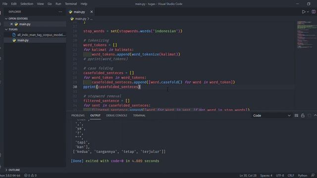 Preprocessing NLTK (Tokenization, Case Folding, Stopword Removal, Stemming, POS Tagging) pada Pytho смотреть онлайн