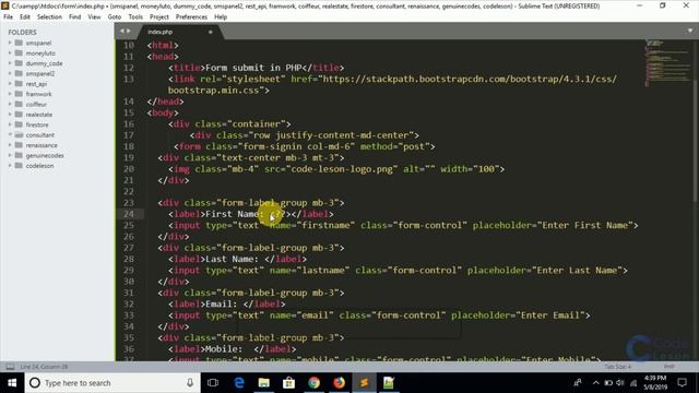 How to submit the form in PHP? | in Hindi/Urdu | CodeLeson смотреть онлайн