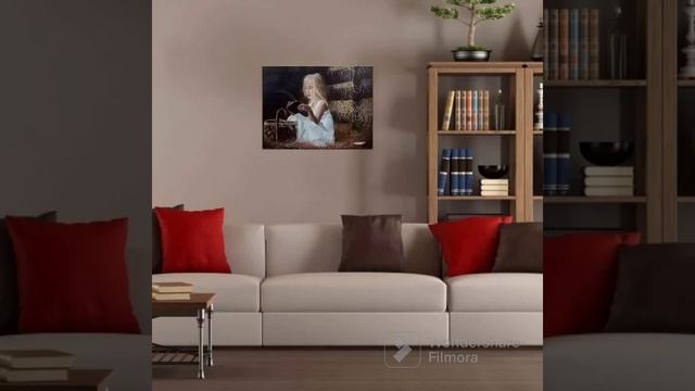 "Девочка с книгой" Нежное настроение можно обрести в творении ..Живопись - это состояние души. смотреть онлайн