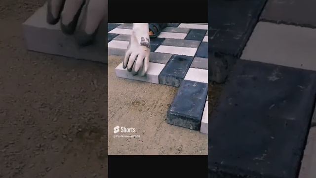 Paving of sidewalk tiles укладка тротуарной плитки кирпичик узором смотреть онлайн