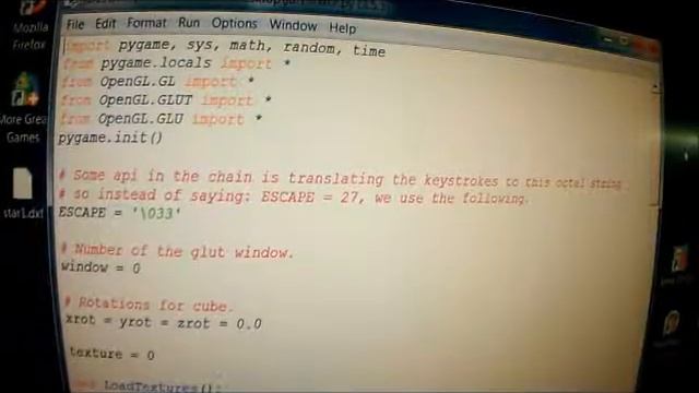 Sparkle Cube Pygame OpenGL смотреть онлайн