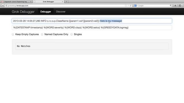 logstash: Using the grok debugger смотреть онлайн
