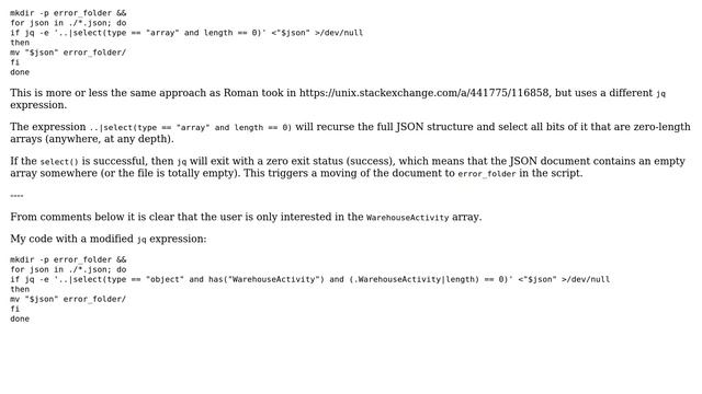 Unix & Linux: Identify .json files with empty arrays? (2 Solutions!!) смотреть онлайн