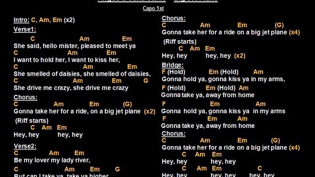 Angus & Julia Stone - Big Jet Plane (Backing Track with guitar chords and lyrics) смотреть онлайн