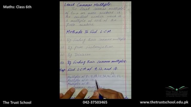 Least Common Multiple | Class 6 | The Trust School Lahore смотреть онлайн