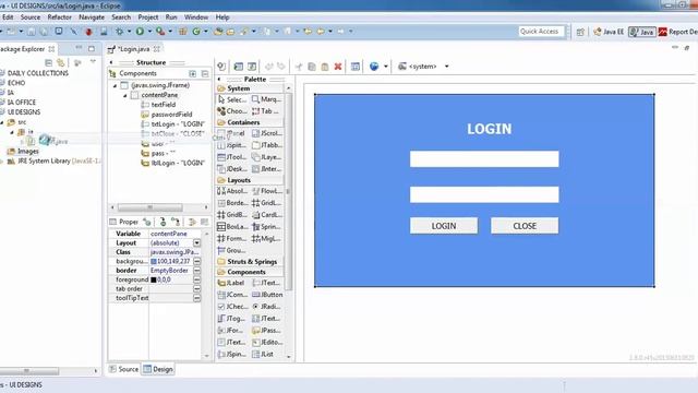 JAVA - How To Design Login And Register Form In Java Eclipse Swings/SWT/AWT/Windows Builder Part -1 смотреть онлайн