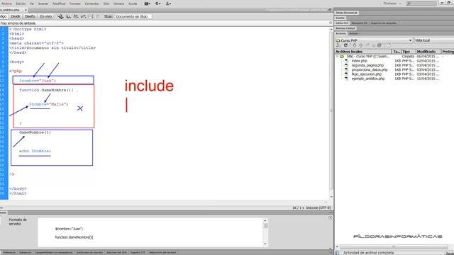 Curso PHP MySQL. Ámbitos de las variables. Vídeo 6 смотреть онлайн