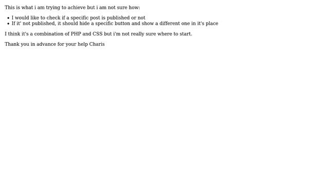 Wordpress: Hide button based on PHP result смотреть онлайн