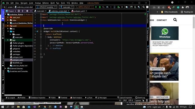 Part 2 : Flutter WebView Tutorial|| How to Create WebView in Flutter. WebView and WebView Controlle смотреть онлайн