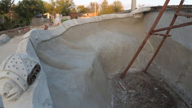 обзор работы техно гаража. покраска арт бетон камень декоративный . скалы. забор смотреть онлайн