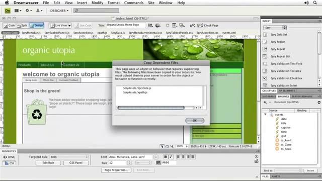 Adope Dreamweaver Tutorial CS4 Creating the Spry XML Data Set смотреть онлайн