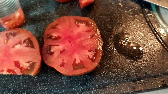 Дегустация + разрез томата полосатый шоколад. смотреть онлайн