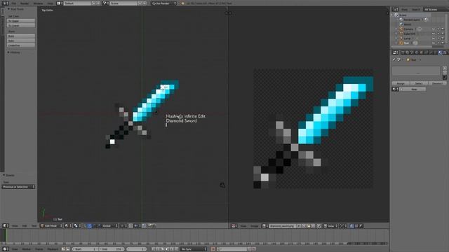 Minecraft Infinite Sword Blender Rig смотреть онлайн