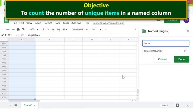Google Sheets COUNTUNIQUE Function | Count Unique Values | Google Sheets Functions смотреть онлайн