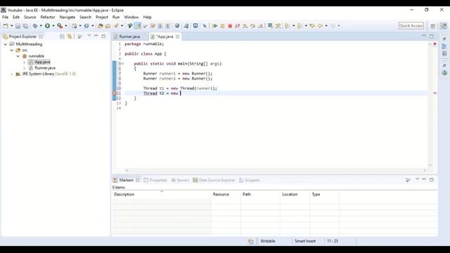 Multithreading in Java : Runnable Interface смотреть онлайн