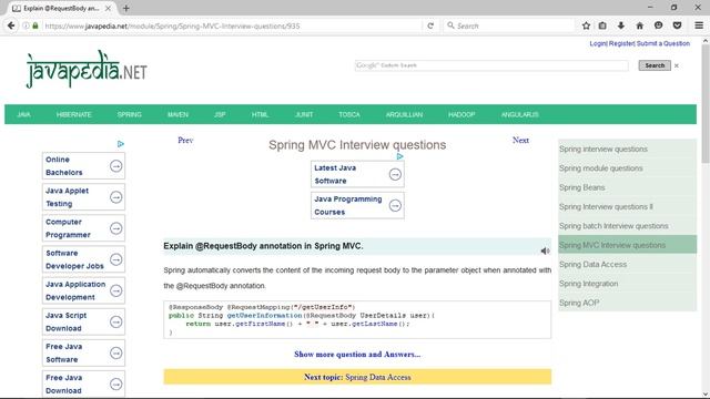 Explain @RequestBody annotation in Spring MVC.
| javapedia.net смотреть онлайн