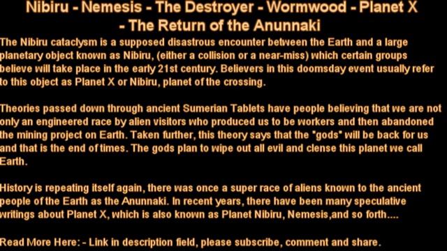 Nibiru, Nemesis, The Destroyer, Wormwood, Planet X, Red Winged Planet - Its On Its Way Back смотреть онлайн