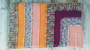 Утилизация остатков пряжи 2. Плед «12 петель». Мастер класс.