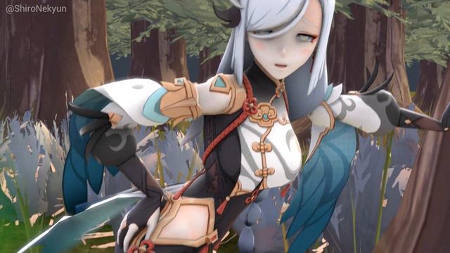 Shenhe's Outdoor Gas | Girl Fart Animation