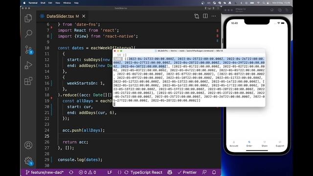 Date/week slider in React Native смотреть онлайн
