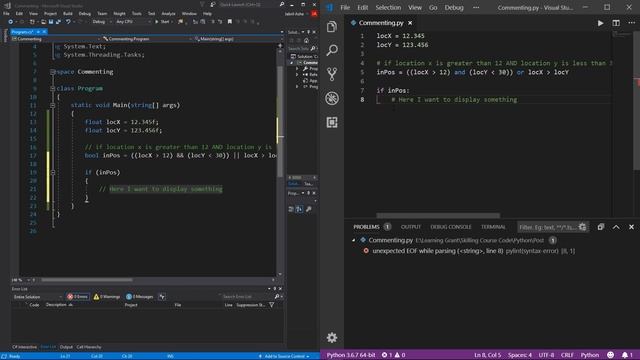 How to Comment Your Code! (C# vs Python) смотреть онлайн
