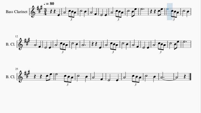 Bass Clarinet Sheet Music: How to play Amazing Grace by John Newton смотреть онлайн