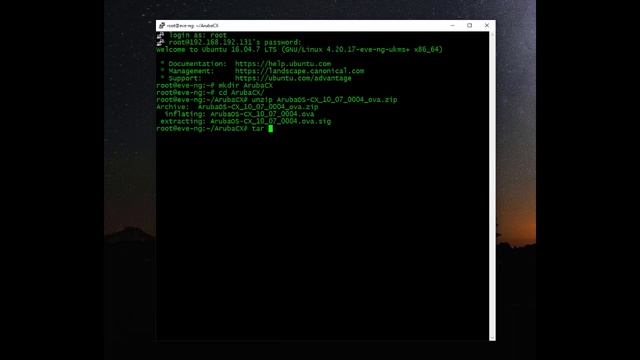 EVE-NG ArubaOS CX Virtual Switch Install смотреть онлайн