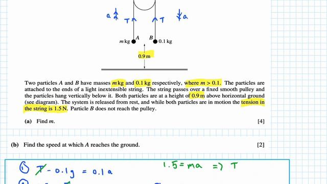 AS MATHS | CAIE | Mechanics | Connected Particles | Pulleys | Exam Q Solved STEP BY STEP | MathMech смотреть онлайн