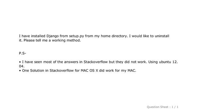 Django : how to remove django from ubuntu? смотреть онлайн