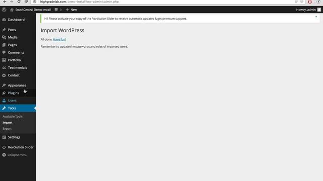 SouthCentral WordPress Theme - Install Demo Data смотреть онлайн