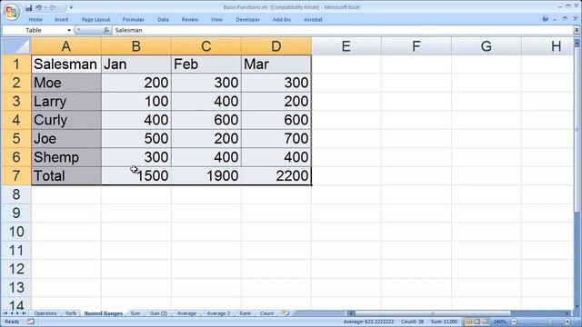 Using Named Ranges in Excel Functions смотреть онлайн