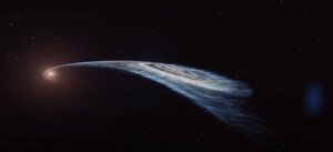 Чёрная дыра поглощает звезду (анимация)