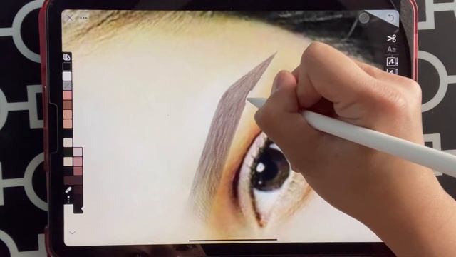 How to use Linea Sketch app on iPad to help design eyebrow for your clients. смотреть онлайн