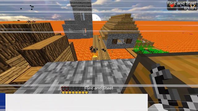 КАК ВЫЖИТЬ НУБУ и ИИ в МИРЕ ЛАВЫ на 1 БЛОКЕ ЛЬДА в МАЙНКРАФТ? смотреть онлайн