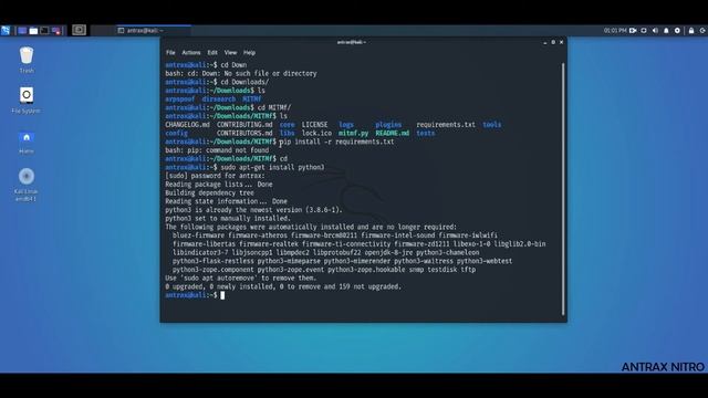 Fixed "bash: Pip command not found" in kali Linux | 100% working | ANTRAX NITRO смотреть онлайн