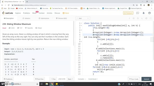 Sliding Window Maximum | JAVA | LeetCode смотреть онлайн