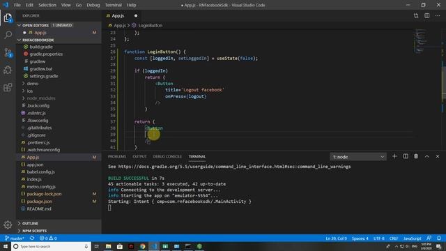 #27.1 Facebook login, logout in React Native смотреть онлайн