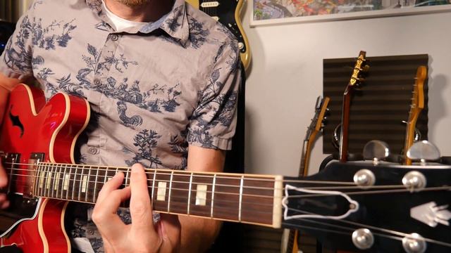 Blues jam - With Marshall JVM205c and Gibson 335 смотреть онлайн