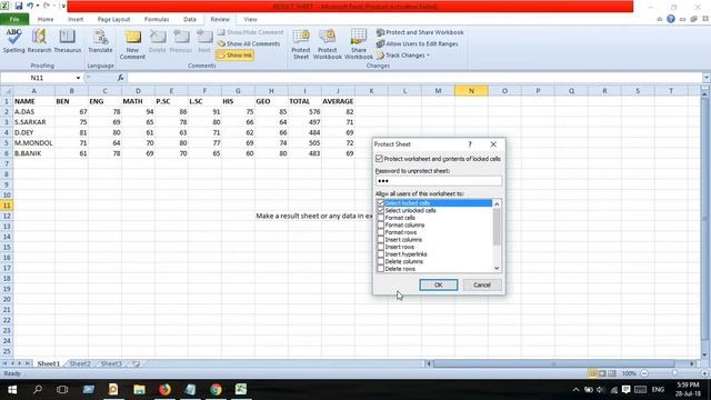 How to use protect sheet option in MS Excel to prevent editing of your important document смотреть онлайн