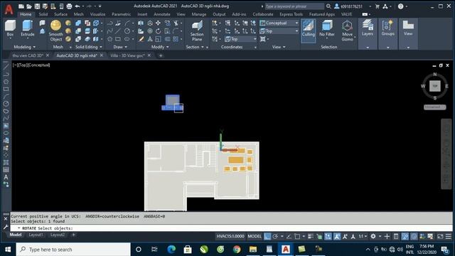 Hướng dẫn vẽ AutoCAD 3D Ngôi Nhà - Bài 8: Bố trí cửa và vật dụng nội thất vào ngôi nhà смотреть онлайн