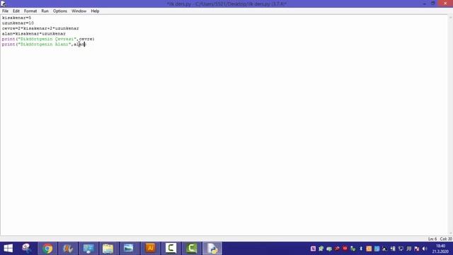 Python Idle ile Değişkenlerle İşlemler Yapma смотреть онлайн