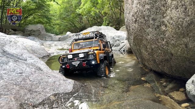 1/10 RC Car Axial SCX10 II | Defender Camel Trophy D110 | TOYOTA 4RUNNER | Off-road ASMR #28 смотреть онлайн