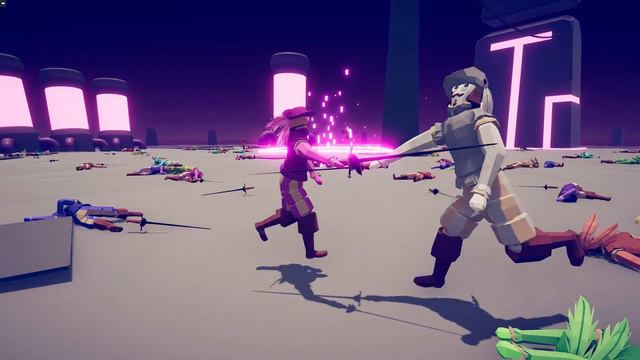 NEON ARENA FREE FOR ALL - BATTLE ROYALE - Totally Accurate Battle Simulator TABS