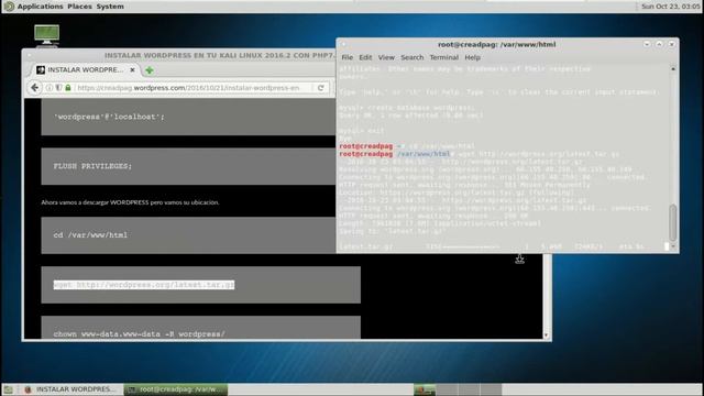 INSTALAR WORDPRESS EN TU KALI LINUX 2016.2 CON PHP7.0 смотреть онлайн