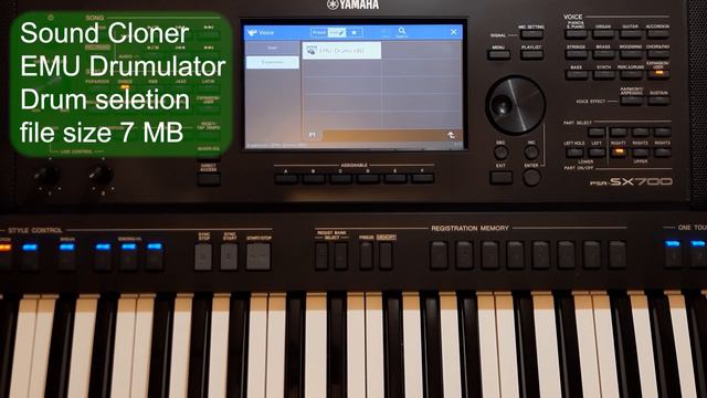 EMU Drumulator s80 Drum kit is on a Yamaha PSR SX700. Voice Expansion for Yamaha PSR & Genos. смотреть онлайн