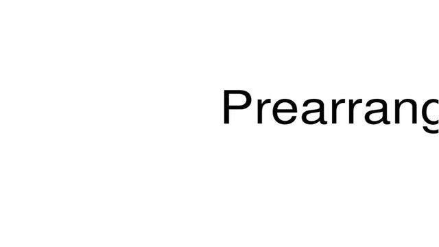 How to pronounce Prearrange смотреть онлайн