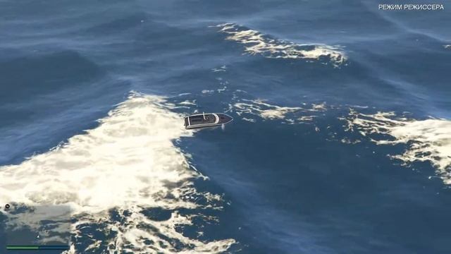 лодочка плывёт по морю ГТА 5 смотреть онлайн