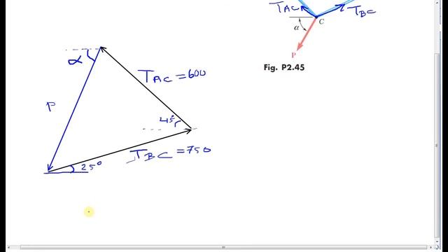 2D Resultant Force P 2.57 forces triangle смотреть онлайн