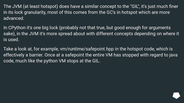 Why is there no GIL in the Java Virtual Machine? Why does Python need one so bad? смотреть онлайн